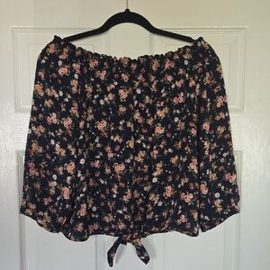 Dynamite Dark Blue Floral Top